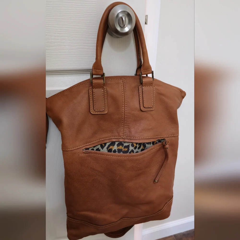 EUC! Maurizio Taiuti Brown Leather Bag - Picture 2 of 13